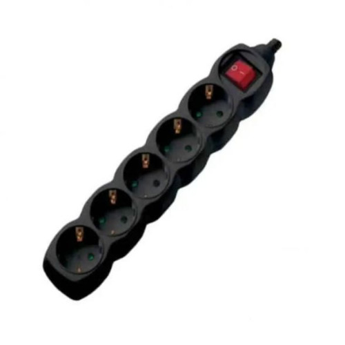 ΠΟΛΥΠΡΙΖΟ 5 ΘΕΣΕΩΝ ΜΕ ΚΑΛΩΔΙΟ 1,5m ΚΑΙ ΔΙΑΚΟΠΤΗ ΜΑΥΡΟ